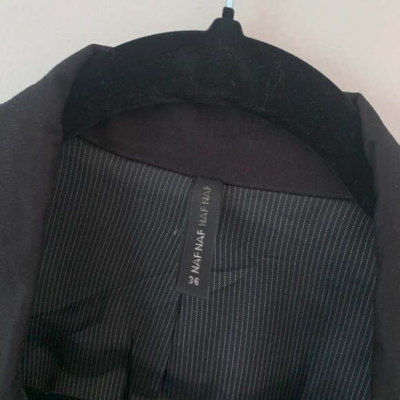 Black 2-Button Long Blazer - Picture 3 of 3